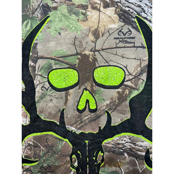 Realtree Bone Collector Shirt Real Tree Xtra Green Camo Graphic Tee XL - Picture 3 of 10